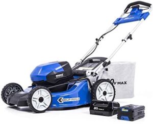 KT Kobalt 80-Volt Max Brushless Lithium Ion 21-in Self-propelled Cordless Electric Lawn Mower (