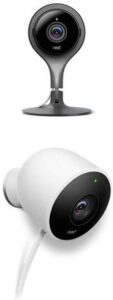 Nest Indoor and Outdoor Camera Bundle, Works with Alexa