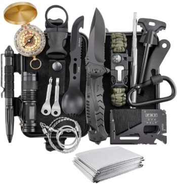 Survival Kit, Verifygear 17 in 1 Professional Survival Gear Tool