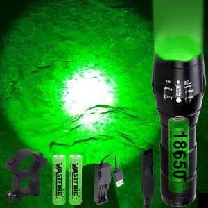 VASTFIRE Adjustable Green Flashlight